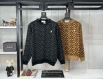 KNITTING CC MONOGRAM PATTERN ROUND NECK