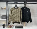 KNITTING CC MONOGRAM PATTERN ROUND NECK