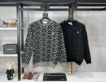 KNITTING CC MONOGRAM PATTERN ROUND NECK