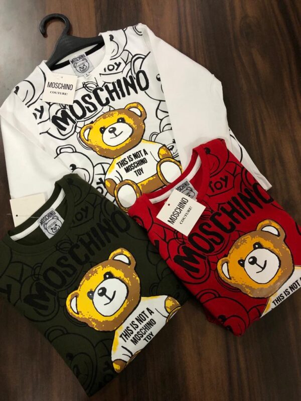 MOSCHINO ROUND NECK LONG SLEEVES  TEES FOR BOYS AND GIRLS