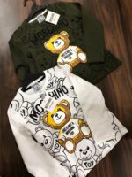 MOSCHINO ROUND NECK LONG SLEEVES  TEES FOR BOYS AND GIRLS