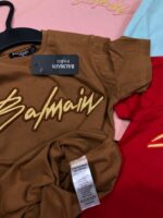 BALMAIN  ROUND NECK SHORTS SLEEVES TSHIRT