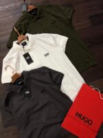 HUGO BOSS EXCLUSIVE COTTON LYCRA POLO T-SHIRTS