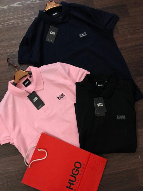 HUGO BOSS EXCLUSIVE COTTON LYCRA POLO T-SHIRTS