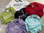 RALPH COTTON LYCRA ROUND NECK OFF SHOULDER TSHIRT