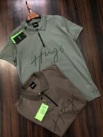 HUGO BOSS VERY PREMIUM HALF ZIP POLOS