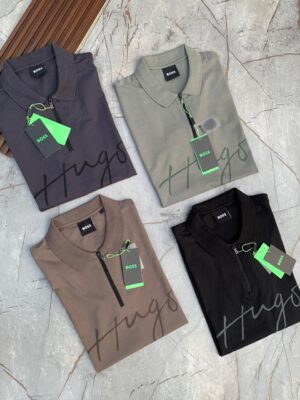 HUGO BOSS VERY PREMIUM HALF ZIP POLOS