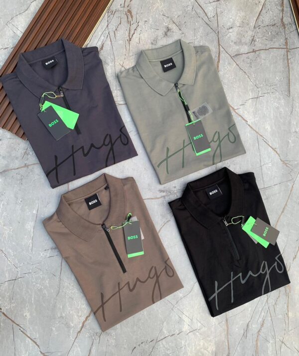 HUGO BOSS VERY PREMIUM HALF ZIP POLOS