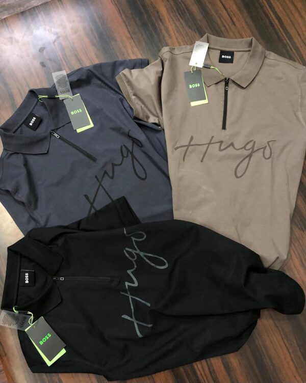 HUGO BOSS VERY PREMIUM HALF ZIP POLOS