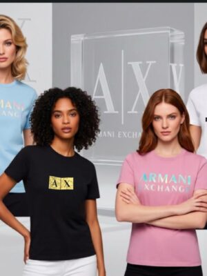 ARMANI EXCHANGE WOMEN'S ROUND NECK T-SHIRT