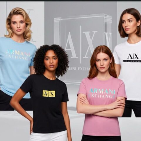 ARMANI EXCHANGE WOMEN'S ROUND NECK T-SHIRT