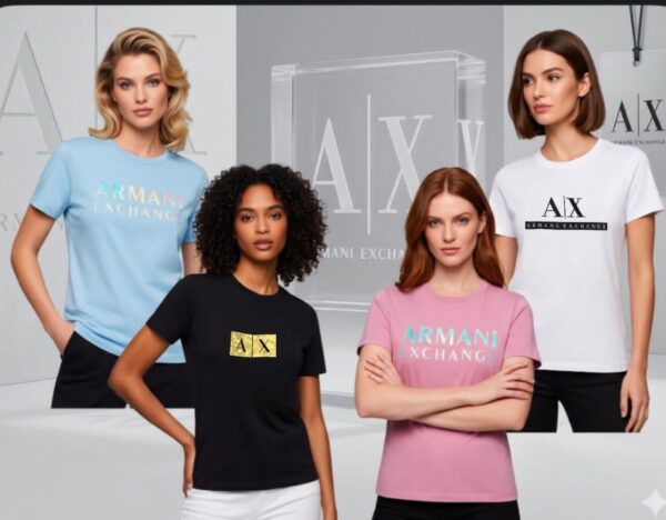 ARMANI EXCHANGE WOMEN'S ROUND NECK T-SHIRT